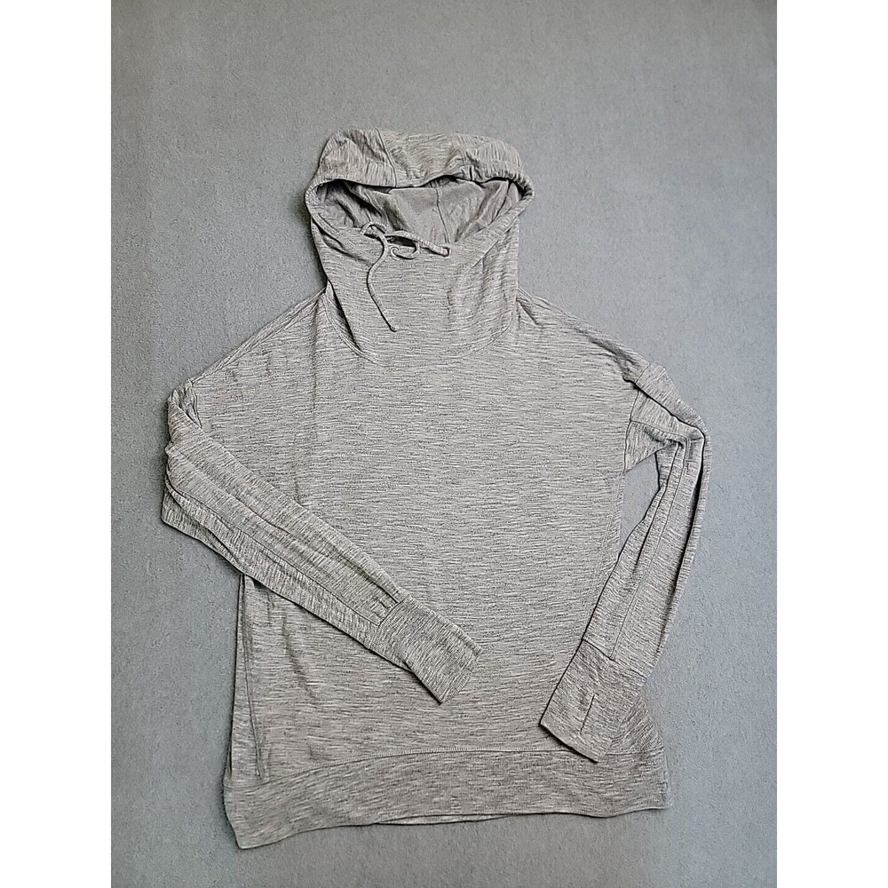 Athleta Hoodie Womens M Gray Scuba Stretch Lightweight Gym Running‎ Casual
